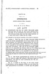 To Appropriate the Sum of Eight Thousand (8,000) Dollars for the Use of the State Agricultural College, to be Expended for Student Labor in the College Farm, and for the Construction of a Barn and Stock Yards on Said Farm.