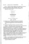 To Provide for the Payment of a Part of the Expense of Maintenance, Support and Incidental Expenses of the State Penitentiary for the Years 1901 and 1902.