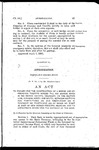 To Provide for the Construction of a Bridge and Approaches Thereto Across the Rio Grande River in Rio Grande County, Colorado, on the Section Line, Running North and South, Between Section Nos. Thirty-Three (33) and Thirty-Four (34) in Township No. Thirty-Nine (39) of Range No. Eight (8) East of New Mexico Principal Meridian, and to Appropriate Money for the Payment of the Same.