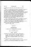 To Provide for the Repair and General Improvement of the Present Wagon Road from Colorado Springs to Cameron Via Cheyenne Canon in Counties of El Paso and Teller, State of Colorado, and to Appropriate Money to Pay for the Same.