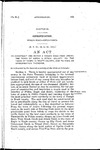 To Construct and Repair a Wagon Road Fron [From] the Town of Aspen in Pitkin County to the Town of Yampa in Routt County, and to Make an Appropriation Therefor.