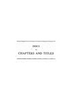 Index to Chapters and Titles