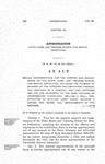 Making Appropriations for the Support and Maintenance of the State Home and Training School for Mental Defectives, Including the Payment of Salaries of the Officers and Employees Thereof, the Erection of a Hospital and Two Cottages and for the Equipment of the Same, Building an Underground Tunnelway, Drilling a Well, Constructing an Electric Light Plant, Building a Garage and Barns, and Improvements of the Grounds.