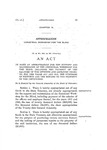 To Make an Appropriation for the Support and Maintenance of the Industrial Workshop for the Blind, Including the Payment of the Salaries of the Officers and Employes Thereof, for the Years 1917 and 1918, the Purchase of Fixtures and the Repairs to the Property of the Institution.