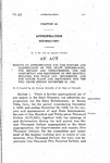 Making an Appropriation for the Support and Maintenance of the State Reformatory, for Repairs and Improvements, for the Completion and Equipment of the Hospital Building, for Tools and Implements, and for Boiler Plant and Equipment, for the Two Years Ending November 30, 1922.