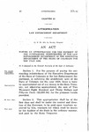 Making an Appropriation for the Payment of the Outstanding Indebtedness of the Law Department of the Executive Department of the State of Colorado for the Year 1920.