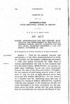 Making an Appropriation for the Support, Maintenance and Improvement of the State Industrial School, Golden, Colorado, for the Two Years, Beginning December 1, 1920, and Ending November 30, 1922.