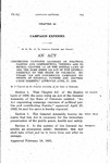 Concerning Campaign Expenses of Political Parties and Contributing Thereto and to Repeal Chapter 141 of the Session Laws of 1909, the Same Being an Act of the General Assembly of the State of Colorado, Entitled 