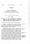 Relating to the Appointment of Stenographers and Special Officers of District Attorneys and to Amend Section 2104 of the Revised Statutes of Colorado of 1908.