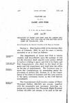 Relating to Game and Fish and to Amend Sections 2725, 2727 and 2728 of the Revised Statutes of Colorado, 1908.