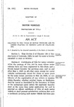 Relating to the Title of Motor Vehicles and to Amend Chapter 136, Session Laws of Colorado, 1925.