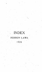 Index Session Laws 1935