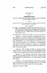 Making a Deficiency Appropriation for the Payment of Certificates of Indebtedness Issued on Account of Necessary Expenses Incurred by the Militia During the Alien Invasion in the Year 1936.