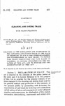 Relating to the Regulation and Supervision of the Cleaning and Dyeing Trade in the State of Colorado; To Aid in the Re-Establishment and Stabilization of Said Trade; To Foster Fair Trade Competition and Fair Wages to Workers; To Provide Penalties for the Violation of This Act; And to Provide for the Administration of This Act.