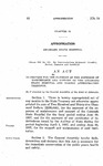 To Provide for the Payment of the Expenses of Maintenance and Support of the Colorado State Hospital and Making Appropriation Therefor.