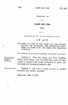 Relating to Fees of the Game and Fish Commissioner for Importing and Exporting Specimens of Game, Fish and Birds for Mounting Purposes.