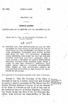 To Provide for the Conveyance of All of the Interest of the State of Colorado in and to That Part of the Southwest Quarter of Section Eighteen, Township One South, Range One East of the Ute Principal Meridian, Lying between the Right of Way of the Rio Grande Junction Railway Company and a Line Having a Bearing of North Sixty-Seven Degrees Twenty-Four Minutes East from a Point in the Ute Principal Meridian, Said Point Being Twelve Hundred Twenty-Two Feet North of the Southwest Corner of Said Section Eighteen, in the County of Mesa, State of Colorado.