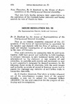 House Resolution No. 25