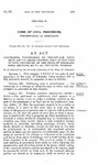 Concerning Proceedings to Perpetuate Testimony and to Amend Chapter XXXVI of the Code of Civil Procedure of the State of Colorado, Being Sections 400 to 405, Inclusive, Thereof.