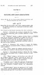 Relating to Building and Loan Associations and to Amend Chapter 25, Colorado Statutes Annotated, 1935.