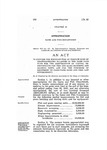 To Provide for Expenditures of Certain Sums of Unappropriated Balances in the Game Cash Fund for the Construction of Capital Improvements for Fish and Game Hatching and Rearing Units, and for the Purchase of Equipment to Facilitate Game and Fish Law Enforcement