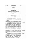 Making an Appropriation to the State Board of Agriculture for the Fiscal Years 1941-1942 and 1942-1943, for the Department of Seed Certification of the Agricultural Extension Service