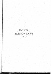 Index Session Laws 1943