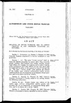 Relating to Motor Vehicles and to Amend Chapter 16, 1935 Colorado Statutes Annotated