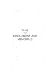 Table to Resolutions and Memorials by Colorado General Assembly