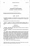 Concerning Securities, and Providing for the Continuation of the Division of Securities and Making an Appropriation in Connection Therewith.