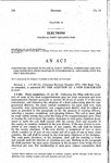 Concerning Changes in Political Party Central Committees and Officers Resulting From Changes in Congressional and Legislative District Boundaries