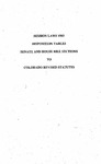 Disposition Tables Senate and House Bill Sections to Colorado Revised Statutes