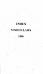 Index Session Laws 1986