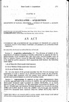 Concerning the Acquisition by the Division of Wildlife of Lands in Jackson County for Public Purposes, and Making an Appropriation Therefor.