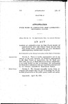 Making an Appropriation to the State Board of Agriculture, for the Fiscal Year 1951-1952, for the State Seed Laboratory of the Colorado Agricultural Experiment Station.