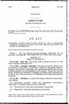 Concerning Organic Agricultural Products, and, in Connection Therewith, Establishing Production and Labelling Standards, and Making an Appropriation