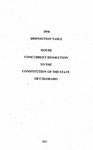 Disposition Table - House Concurrent Resolution to the Constitution of the State of Colorado