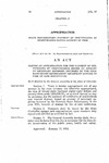 Making an Appropriation for the Payment of Certificates of Indebtedness Issued on Account of Necessary Expenses Incurred by the Colorado State Reformatory Because of Damage by Fire at Said Institution