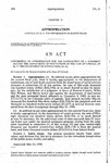 Concerning an Appropriation for the Satisfaction of a Judgment Against the Department of Institutions in the Case of Lincoln, et al v. the Department of Institutions, et al.