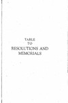 Table to Resolutions and Materials