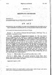 Concerning the Authority of the State Department of Highways to Take Possession of Rights-of-Way to Be Acquired for Future Needs.