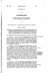 Making an Appropriation to the State Board of Agriculture for the Purpose of Providing Adequate Storm Sewerage Facilities for the Colorado Agricultural and Mechanical College