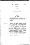 To Provide for the Ordinary Expenses of the Legislative Department of the State of Colorado, During and on Account of the First Regular Session of the Thirty-Ninth General Assembly