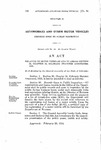 Relating to Motor Vehicles and to Amend Section 86, Chapter 16, Colorado Statutes Annotated, 1935.