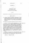 To Provide for the Ordinary Expenses of the Legislative Department of the State of Colorado, During and on Account of the Second Regular Session of the Thirty-Ninth General Assembly.