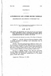 Relating to Revenues of the State of Colorado and Amending 13-5-23, Colorado Revised Statutes 1953, Relating to Fees for Registration or Re-Registration of Motor Vehicles.