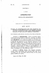 Making an Appropriation for the Ordinary Expenses of the Legislative Department, During and On Account of the First Extraordinary Session of the Fortieth General Assembly.