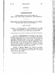 Making a Supplemental Appropriation to the State Department of Agriculture for the Division of Fruit and Vegetable Inspection.