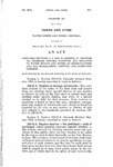 Amending Sections 6, 9 and 10, Article 51, Chapter 139, Colorado Revised Statutes 1953, Relating to Water Rights and Works of Municipalities and the Management, Control and Operation Thereof.