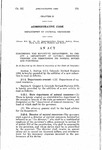 Concerning the Executive Department; to Create a Department of Natural Resources Therein and Prescribing Its Powers, Duties and Functions.